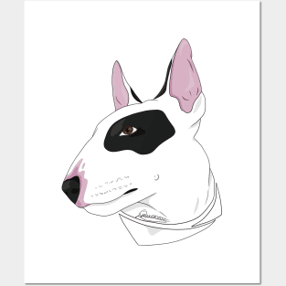 Bull Terrier Portrait Posters and Art